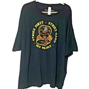 NWT Cobra Kai T Shirt Men's 3XT Karate Kid Strike‎ First Strike Hard No Mercy